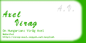 axel virag business card