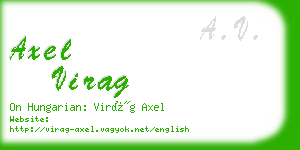 axel virag business card